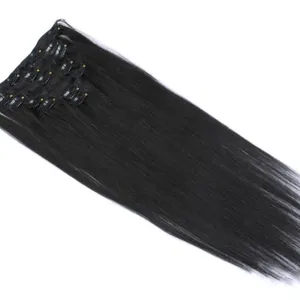 Een stuk clip-in hair extensions clipin dubbele inslag gemakkelijk clips de cabello clippers professionele china voor meisjes voor vrouw