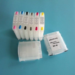<span class=keywords><strong>HP</strong></span> <span class=keywords><strong>photosmart</strong></span> <span class=keywords><strong>Pro</strong></span> b9180 b9100 b8850 b9180gp máy in tự động thiết lập lại chip 38 28ml 8 màu sắc rỗng Refill Ink Cartridge vật liệu nhựa - Product Image 1