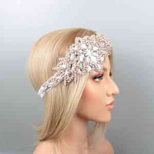 Lowosaiwor pha lê Phụ kiện tóc cô dâu headpieces Clip Headband thạch flapper headpiece 1920S Gatsby Headband - Product Image 2