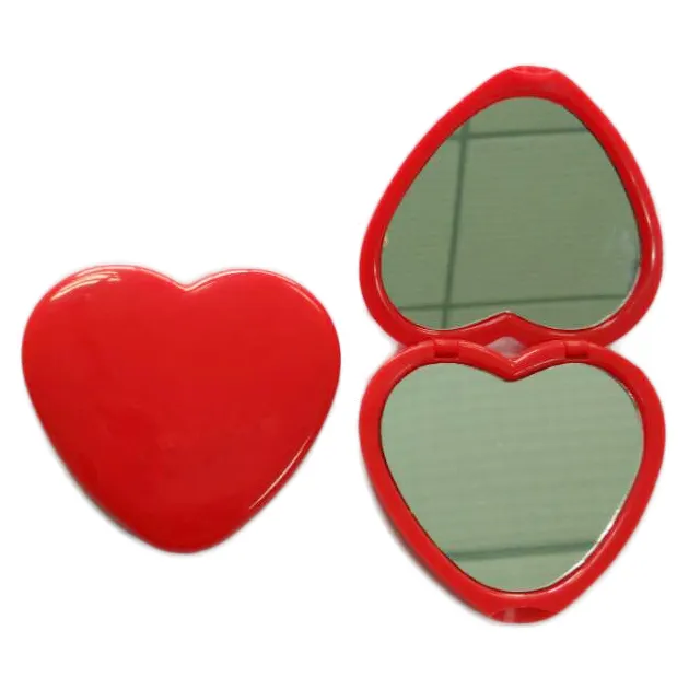 customable heart shape make up mirror pocket mirror