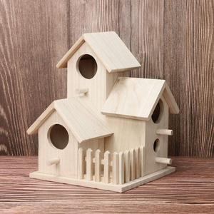 Custom Eco Vriendelijke Kinderen Geschilderd Houten Vogelkooi Vogel Huis - Product Image 2