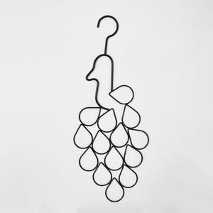 peacock design silk scarf metal hanger hook - Product Image 1