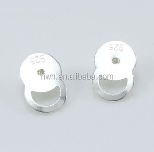 H620 حجم كبير الأذن التوصيل/خلف القرط/قرط الاذن المرصع سدادة النيكل آمنة - Product Image 3