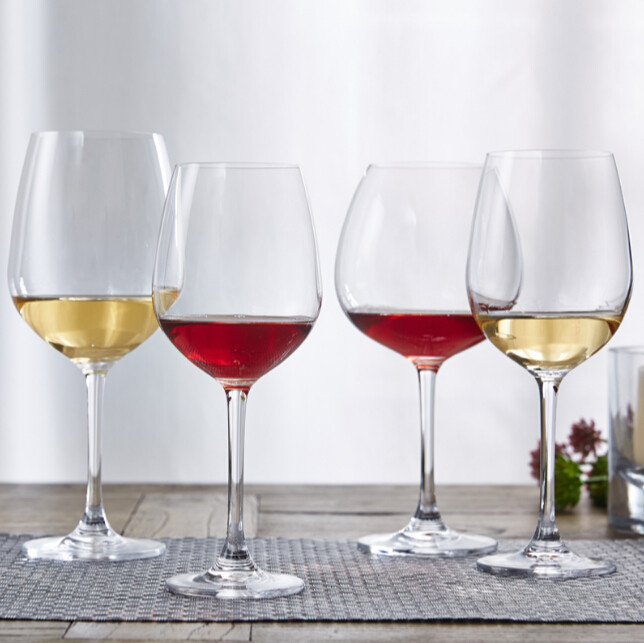 Wholesale Wine Glass and Champagne Glasses Lead Free Crystal Glass Burgundy Goblet