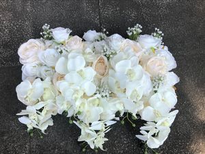 Panneau floral blanc en forme de cœur, <span class=keywords><strong>pour</strong></span> la <span class=keywords><strong>décoration</strong></span> de <span class=keywords><strong>voiture</strong></span> de <span class=keywords><strong>mariage</strong></span>, vente en gros lf227 - Product Image 4