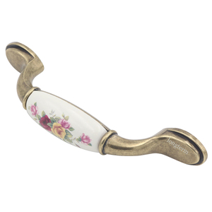 <span class=keywords><strong>Poignée</strong></span> de tiroir de style européen de 96 mm, <span class=keywords><strong>poignée</strong></span> en laiton antique, <span class=keywords><strong>poignée</strong></span> classique en céramique pour armoire de <span class=keywords><strong>cuisine</strong></span>, poignées en <span class=keywords><strong>porcelaine</strong></span> - Product Image 4