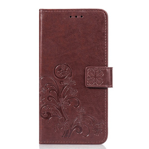 Sang trọng Bốn Lá Cỏ Ba Lá Dập Nổi Hoa Da điện thoại trường hợp Đối Với <span class=keywords><strong>Samsung</strong></span> Galaxy A5 A7 A9Star A6s A6 A8 Cộng Với 2018 lật wallet trường hợp - Product Image 5