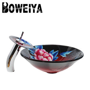 Boweiya robinet d'évier <span class=keywords><strong>de</strong></span> cuisine en verre, à motif personnalisable, peint à la main, <span class=keywords><strong>lavabo</strong></span> <span class=keywords><strong>de</strong></span> Restaurant, <span class=keywords><strong>salle</strong></span> <span class=keywords><strong>de</strong></span> bains, robinet <span class=keywords><strong>de</strong></span> laboratoire en verre <span class=keywords><strong>de</strong></span> 12mm - Product Image 5