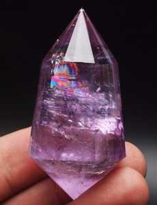 24 Mặt Tự Nhiên Vogel Phong Cách Thạch Anh Tím Thạch Anh Pha Lê Đôi Chấm Dứt <span class=keywords><strong>Wand</strong></span> Tuyệt Vời - Product Image 5