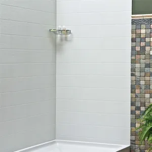 Sıcak satış klasik kültürlü mermer duş duvar paneli/duş surrround beyaz mermer