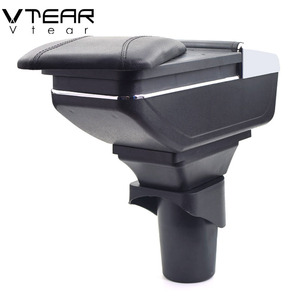 Vtear pour <span class=keywords><strong>Nissan</strong></span> <span class=keywords><strong>Micra</strong></span>/March Boîte d'accoudoir en cuir PU Boîte de rangement centrale Porte-gobelet Produits de style automobile intérieur Accessoire - Product Image 3