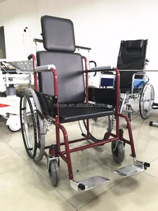 AJ-601C折りたたみ式固定病院手動車椅子IVポール付きハードシート付き - Product Image 3