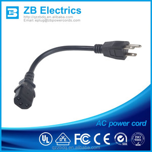 Prise d'alimentation standard américain, NEMA1-15P spt-1 18awgx2c,110v cordon d'alimentation <span class=keywords><strong>xbox</strong></span> un cordon d'alimentation avec brique - Product Image 6