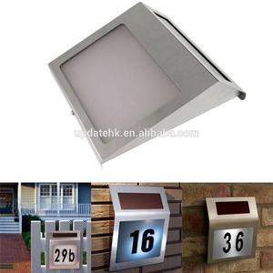 Al aire libre 3led impermeable placa de puerta luces de dirección de la energía solar - Product Image 3
