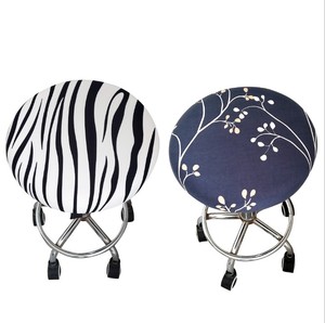 High Quality Round <strong>Stool</strong> <strong>Covers</strong> / Elastic Bar <strong>Stool</strong> <strong>Cover</strong> / Seat <strong>Cover</strong> Home Chair Slipcover Round Chair Floral Printed - Product Image 1