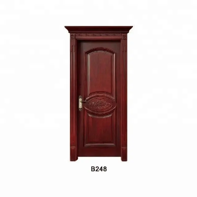 High quality interior door designs pvc solid wood door hotel room