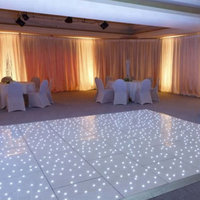 Piste de danse acrylique scintillante à LED RGB, idéale pour les fêtes d'hôtel, avec télécommande, IP20, 500 kg/m², pour les mariages