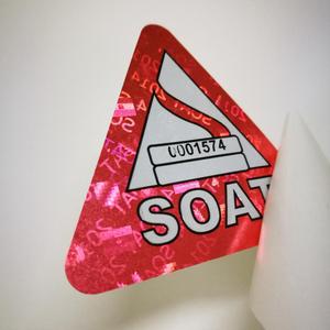 <strong>Customized</strong> Warranty Security PET Holographic Peelable Static <strong>Reverse</strong> <strong>Sticker</strong> for Motor Vehicle/car <strong>Window</strong> Glasses - Product Image 3