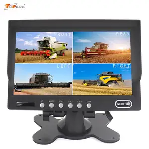 7 Inch Tft Lcd Quad Monitor Hoge Resolutie Geschikt Voor Achteruitrijcamera Back View Camera