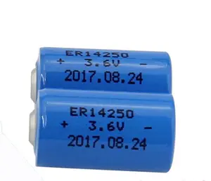 3.6V rechargeable llSOCl2 ER14250 1200mAh battery 1/2AA