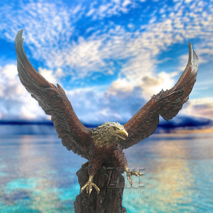De tamaño de fundición de metal <span class=keywords><strong>animal</strong></span> escultura de bronce latón águila halcón estatua - Product Image 6