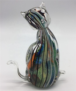 Figurines de <span class=keywords><strong>chat</strong></span> <span class=keywords><strong>en</strong></span> <span class=keywords><strong>verre</strong></span> <span class=keywords><strong>soufflé</strong></span> antique Jolies décorations avec un design de <span class=keywords><strong>chat</strong></span> complexe - Product Image 5