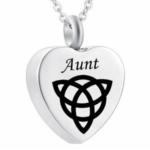 Collar de urna con colgante de corazón religioso para cenizas, joyería de cremación para mujeres/hombres - Product Image 1