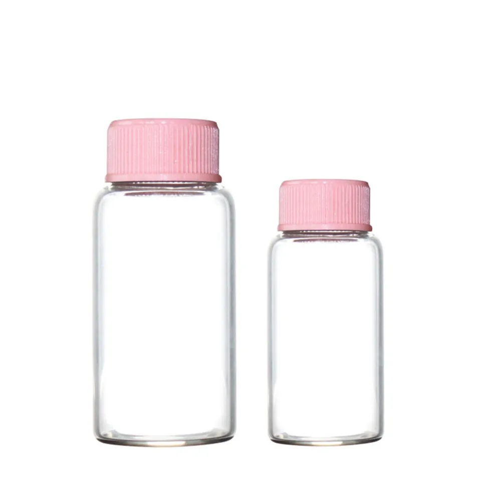 Frasco de cápsula de vidro 5 ml, 10 ml, pequeno, recipiente de remédio, frasco de cápsula de tubo com tampas