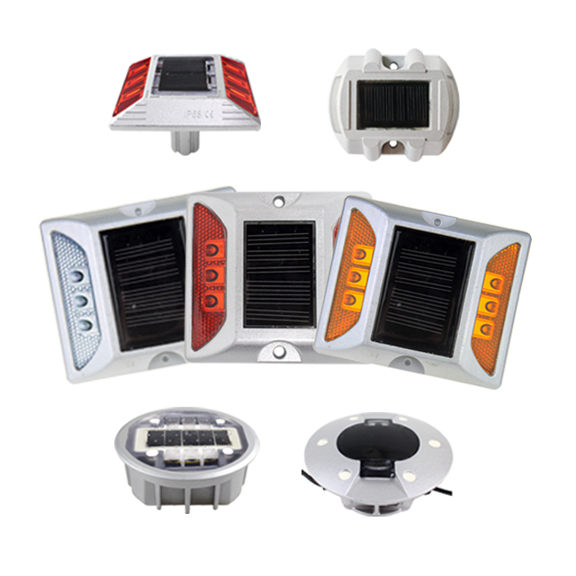 Алюминиевые светодиодные фонари «кошачий глаз», индикатор цепи эпоксидной смолы, светоотражающий дорожный светильник на солнечной батарее