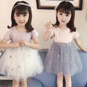 Vestido de gasa con lazo y volantes <span class=keywords><strong>para</strong></span> niña, nuevo producto, estampado de flores, proveedor de China - Product Image 1
