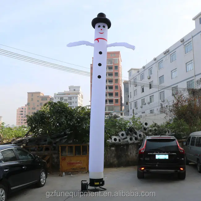 6mH prix usine bonhomme de neige jouet gonflable danseur d'air gonflable tube blanc