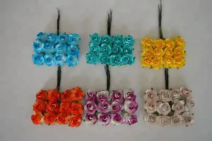 Rose Flowers For Wedding Artificial Cheap Artificial Rose Head Paper Flower For Wedding Decoration