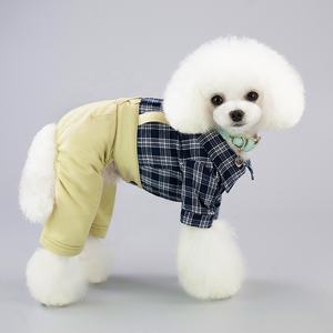 Camisa masculina estilo vogue com laço 4 pernas, camisa listrada de cachorro, calças, novo, 2022 - Product Image 1