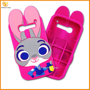 <span class=keywords><strong>Mujer</strong></span> policía conejo funda de silicona para alcatel one touch pop c5 - Product Image 2
