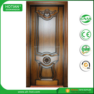 Porta <span class=keywords><strong>in</strong></span> Mogano Professionale a 3 Pannelli Economica Porte Interne <span class=keywords><strong>in</strong></span> Legno Massello di Produzione Cinese - Product Image 2