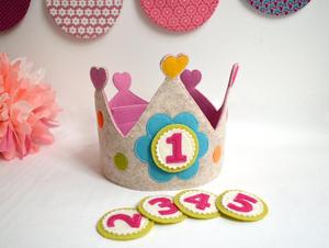 Corona de princesa de fieltro de cumpleaños para niños, corona de princesa de Príncipe dorado, gran oferta - Product Image 2