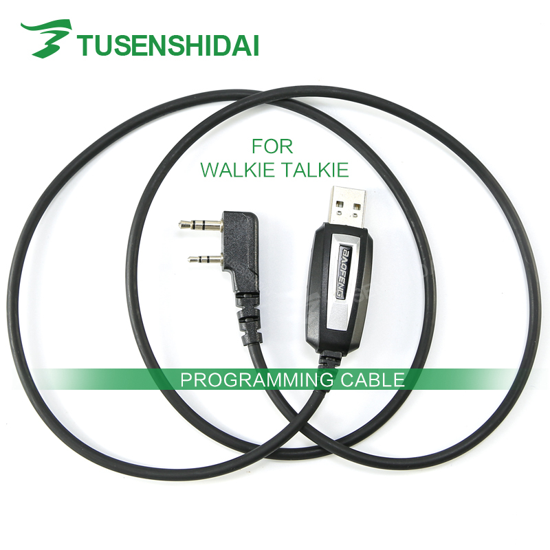 Alta calidad USB Cable de programación 2 pins Para baofeng GT-3 UV-82 UV-5R DM-5R BF-888s para tyt de dos vías radio