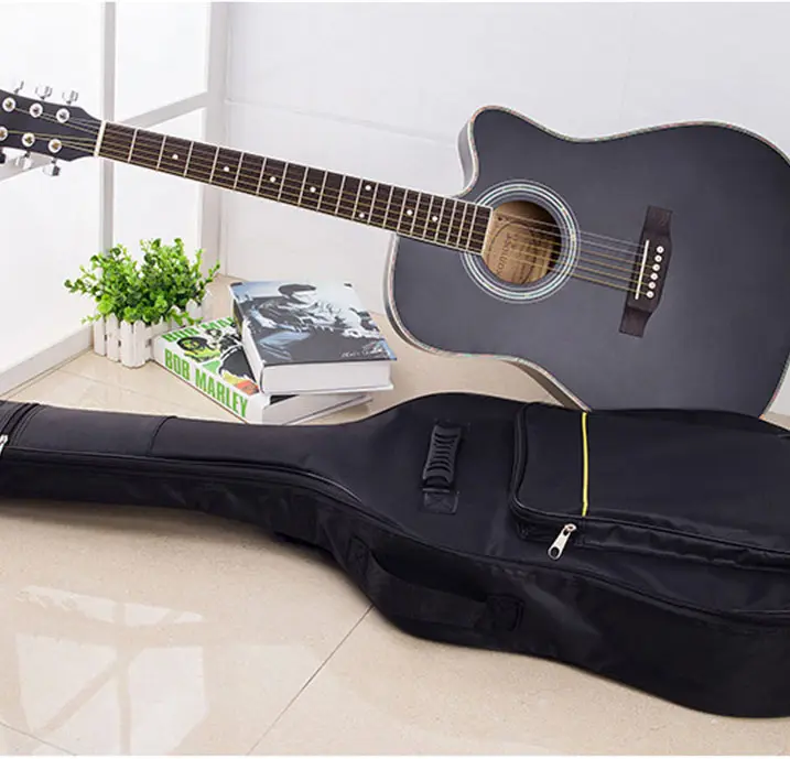 सबसे अच्छा विकल्प संगीत वाद्य गिटार भागों पेशेवर चीन OEM 41 इंच नई डिजाइन नरम बैग बिजली के ध्वनिक गिटार