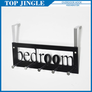 Chrome Finish Eco-Friendly Wave Shaped Stainless Steel Wall Mounted 5 Short Hook Hangers <b>for</b> <b>Clothing</b> - Product Image 2