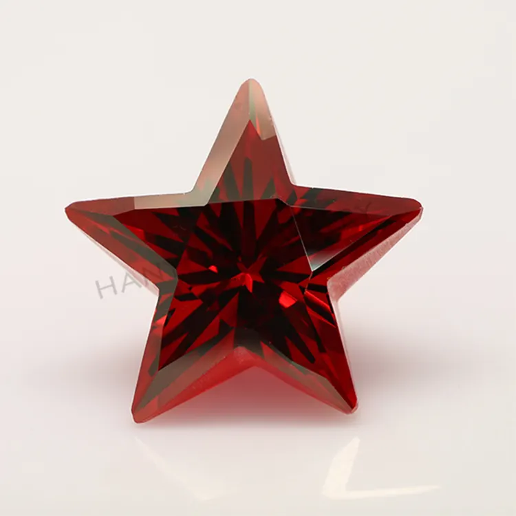 Wuzhou special shape star cut cubic zirconia stone