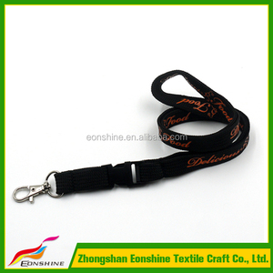 <span class=keywords><strong>Tarjeta</strong></span> titular negro de seda <span class=keywords><strong>tarjeta</strong></span> Lanyard correa para el cuello pantalla impresa <span class=keywords><strong>Tarjeta</strong></span> de Identificación cuerda - Product Image 3