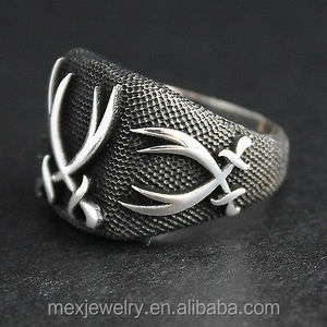 Retro Argento 316 In acciaio Inossidabile degli uomini di arabia saudita anello la spada della vita di imam <span class=keywords><strong>ali</strong></span> islamico - Product Image 3