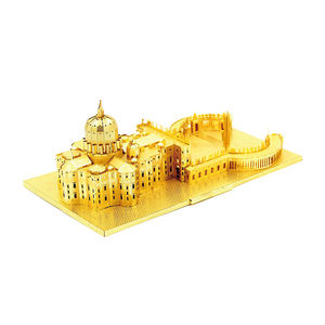 3D métal modèle puzzle St. <span class=keywords><strong>La</strong></span> Basilique Chu Cuivre artificiel BRICOLAGE Vatican souvenirs monde architecture bâtiment modèle artisanat - Product Image 3