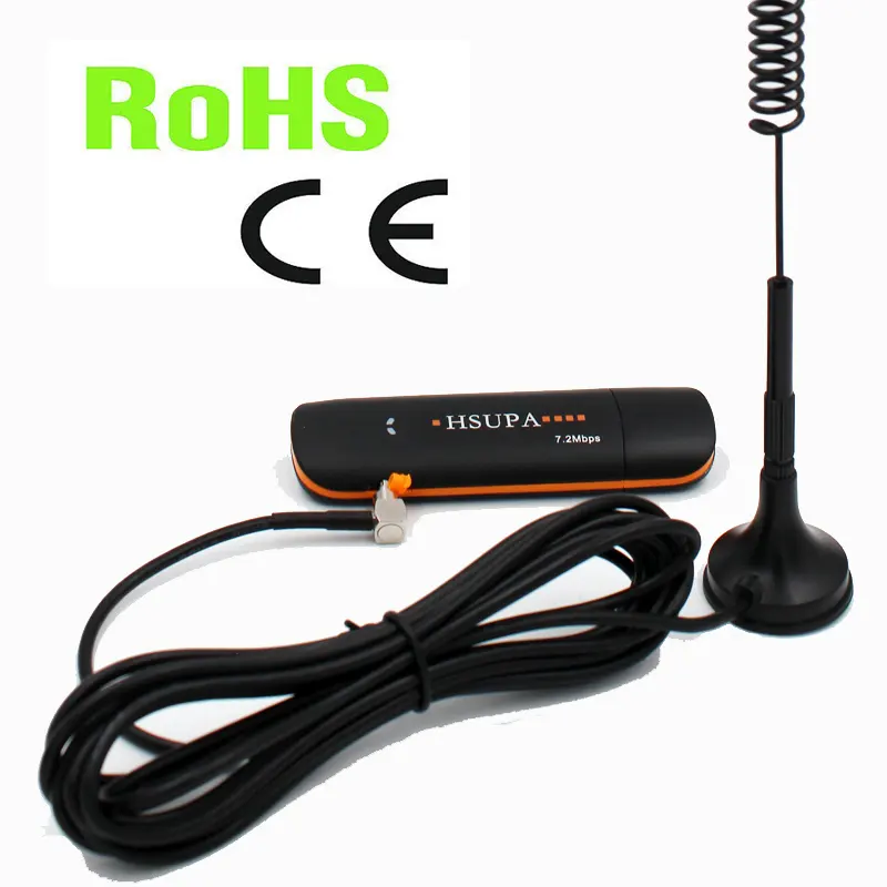 7.2 Mbps <span class=keywords><strong>HSUPA</strong></span> HSDPA <span class=keywords><strong>usb</strong></span> 3g <span class=keywords><strong>modem</strong></span> Dongle harici anten ile