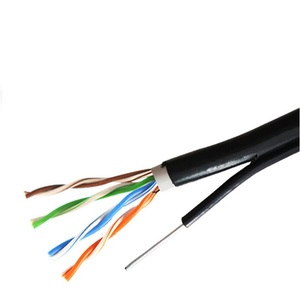 สายอีเธอร์เน็ตแบบอากาศ PE/PVC/LSZH <span class=keywords><strong>cat5</strong></span>/<span class=keywords><strong>cat6</strong></span> พร้อมสายเหล็กเสริม - Product Image 1