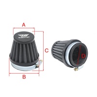 Coloré 50mm filtre à Air moto 35mm 38mm 42mm 45mm 50mm 55mm 58mm adaptateur de carburateur pour motos 250cc 400cc
