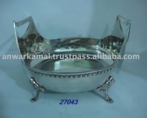 จานเงินเสิร์ฟทองเหลือง - Product Image 2