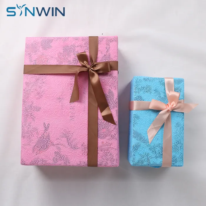 Tissu en papier non tissé personnalisé, emballage cadeau, livraison gratuite, chine