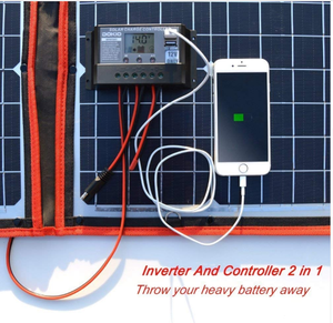 <span class=keywords><strong>Dokio</strong></span> Panneaux Solaires Noirs 200W (50W x 4pc) 18V Nouveau portable panneaux solaires flexibles tissu 200w pour Camping/Bateau/RV/Voyage/Maison/Voiture - Product Image 3