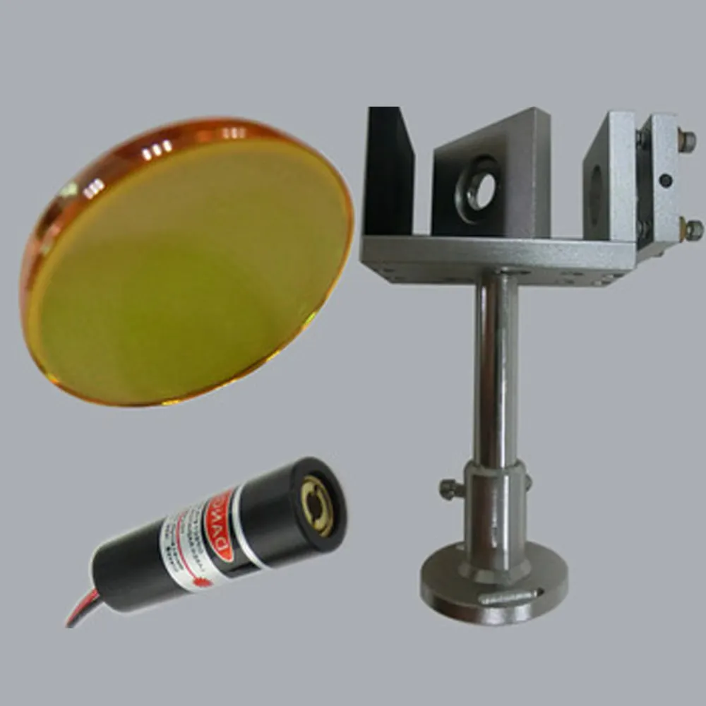 beam combiner lens and associated accessories for CO2 laser tube